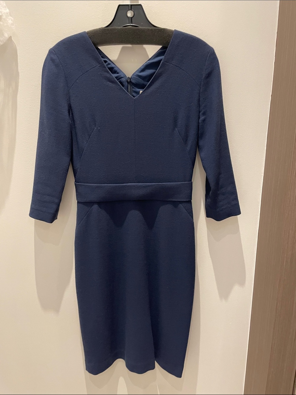 Navy Goat sheath dress wool
